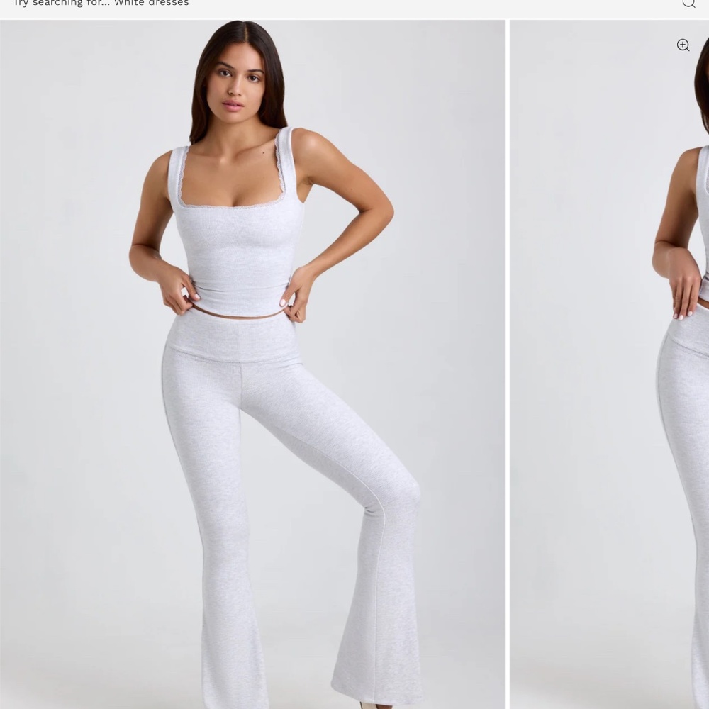 Jules ribbed modal flared pants